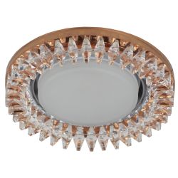 DK LD20 TEA/WH Светильник ЭРА декор cо светодиодной подсветкой Gx53, прозрачный | Встраиваемые LED светильники