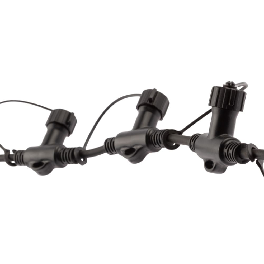 Разветвитель ЭРА ERAPS-R для гирлянд IP65 20 гнезд 2 метра каучук черный