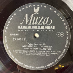 Винтажная виниловая пластинка LP Jazz Band Ball Orchestra Tribute To Duke Ellington (Польша 1979)