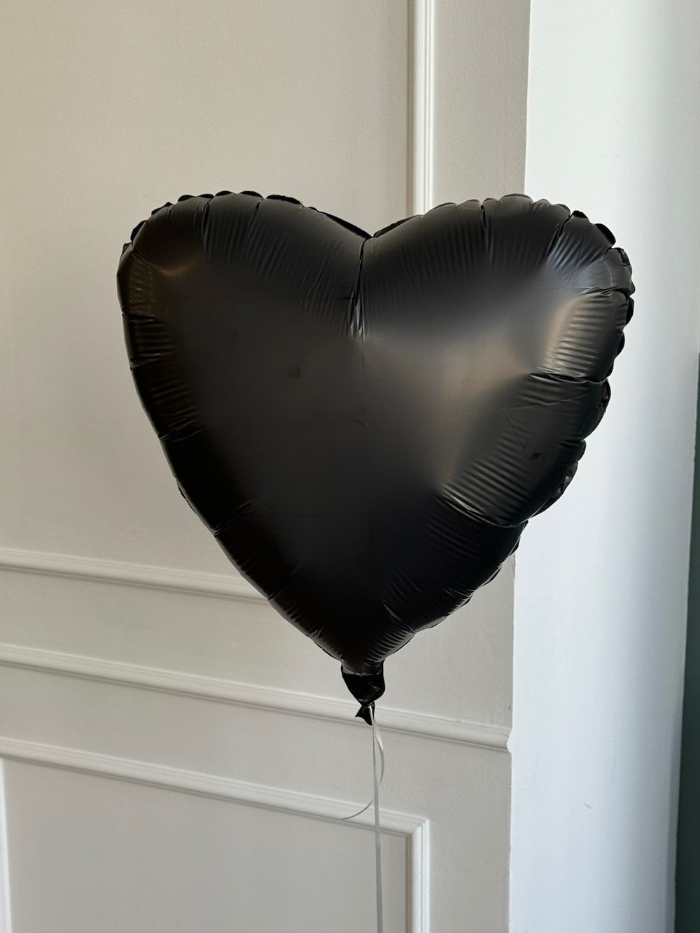 Шар-сердце чёрный фольгированный