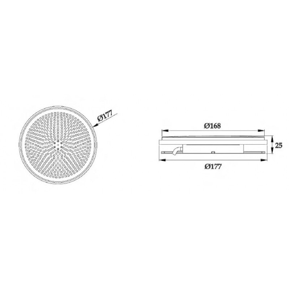 Лампа PS710, LED, RGB 2 пр., PAR56-тонкая, 25 Вт, 12В AC, ABS /PS710P25R2A/