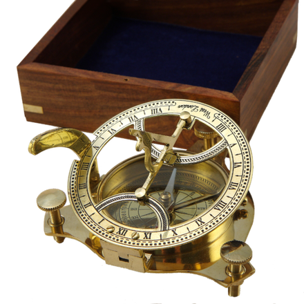 Nautical Морской компас в деревянном футляре
