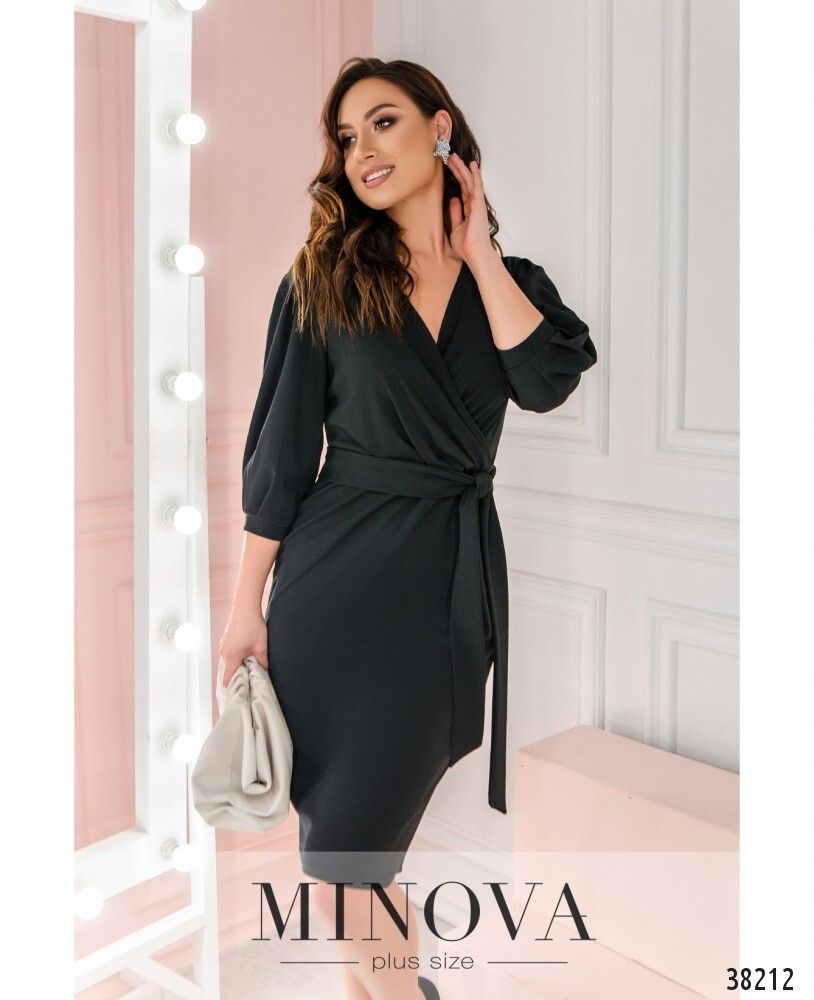 Платье 3138В-черный Minova Платье 3138В-черный Minova