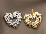 Серьги-гвоздики "Сердце. small" 21,5мм