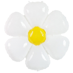 Шар Фольгированный Цветок Ромашка белая (Белый)