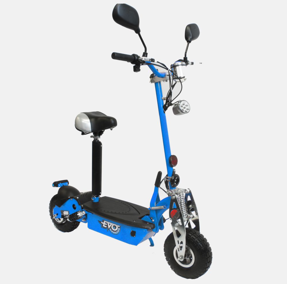 Электросамокат My Toy 1000ват, 36 вольт, цвет синий