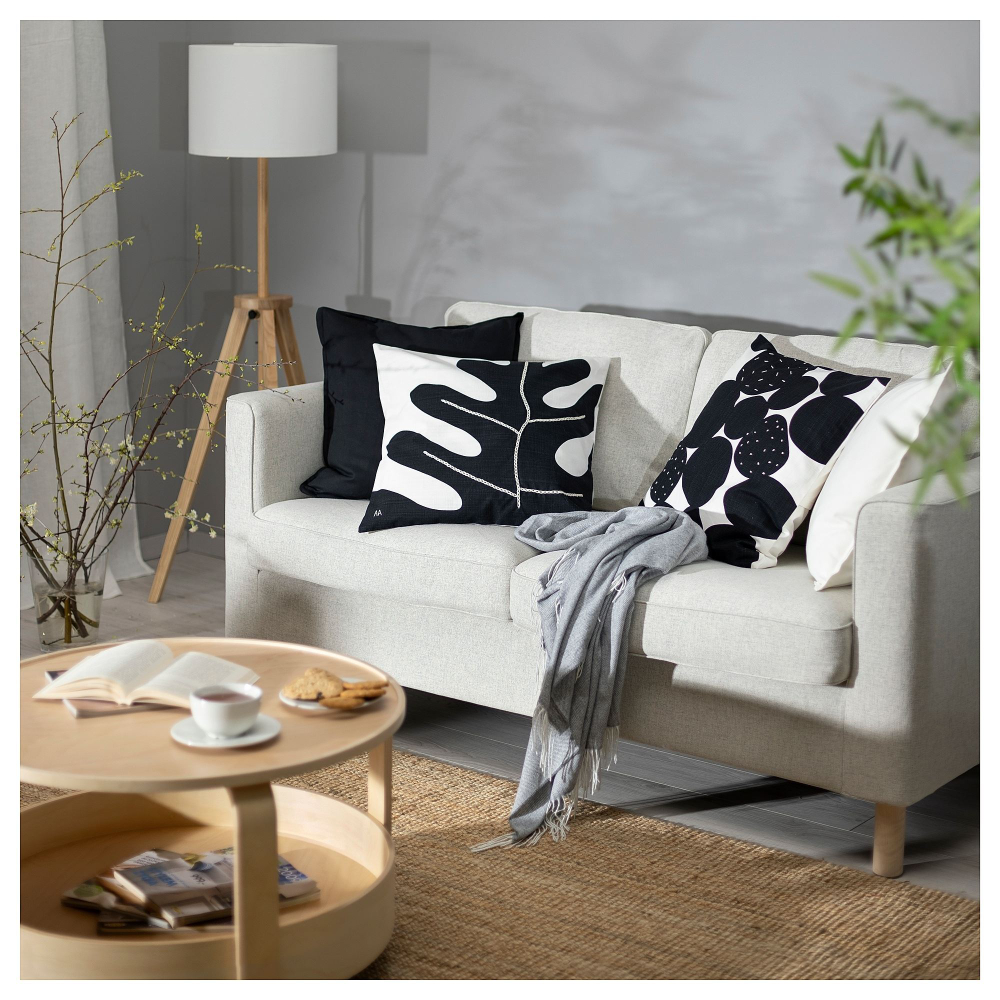 Чехол на подушку IKEA SMAFROSSORT, Бежевый с рисунком, 50x50 см