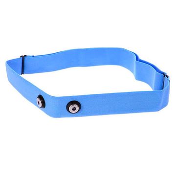Сменный ремешок с электродами для монитора сердечного ритма, кардиодатчика HRM для Garmin, Polar, Wahoo, 45 мм (Голубой)