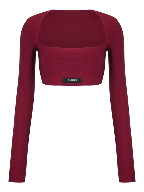 Укороченный топ с рукавами