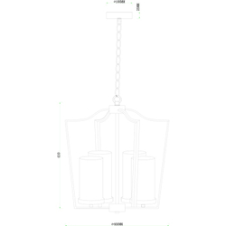 Люстра подвесная Arte Lamp A7017SP-4BK
