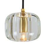 Подвесной светильник Belfast Pansy 6214-1 BR CL Латунь / Стекло / Прозрачный