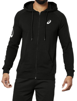 Мужская теннисная кофта Asics Big Asics FZ Hoodie M - черный