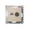 Розетка компьютерная + телевизионная 2-м СП AtlasDesign RJ45 кат.5E + TV механизм песочн. SE ATN001289
