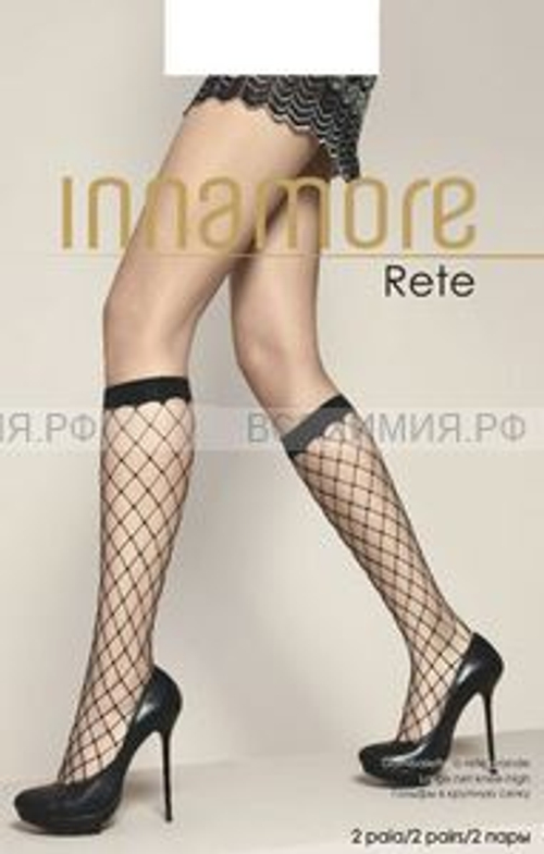 Иннаморе  гольфы  Rete GB  nero (круп. сетка)