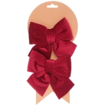 Бант на ёлку «Богема» 12*15 см (набор 2 шт), рубин