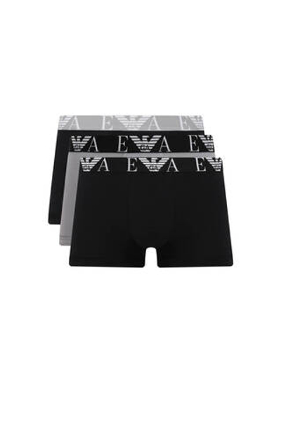 Трусики-боксеры 3шт. Emporio Armani - черный(111357 4R715)