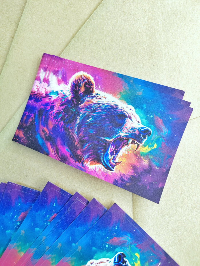 Наклейка на карту "Медведь"