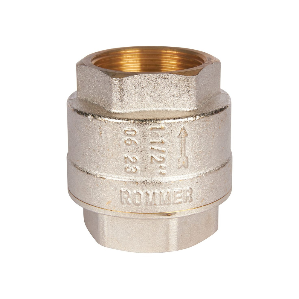 Клапан обратный ROMMER RVC-0001 - 1"1/2 (ВР/ВР, PN25, Tmax 120°C, с металлическим седлом)