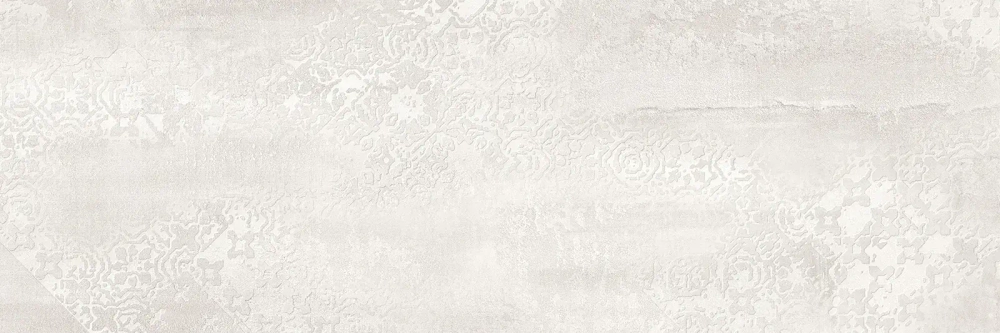 Настенная плитка Alma Ceramica TWU3090DKR17R Dakar 30x90 белая матовая под бетон / с орнаментом