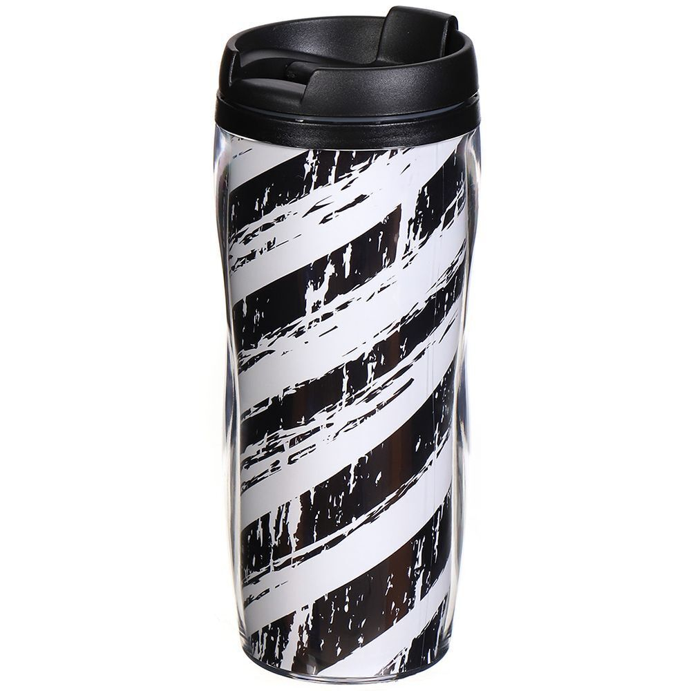 Термокружка пластик, 0.38 л, Daniks, Графика 3, YYCF001-17