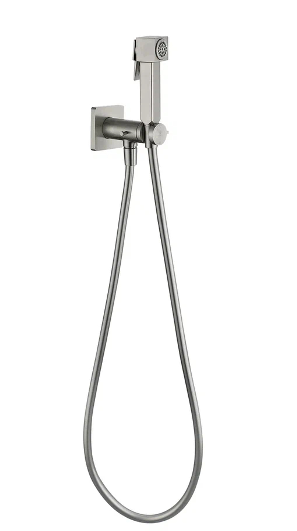 Смеситель Прогрессивный встраиваемый с гигиеническим душем Grocenberg GB005NK Никель