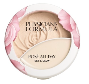 PHYSICIANS FORMULA Хайлайтер 2в1 Rose All Day Set&Glow, тон: Лучезарный, 1х8,3г 1х2г