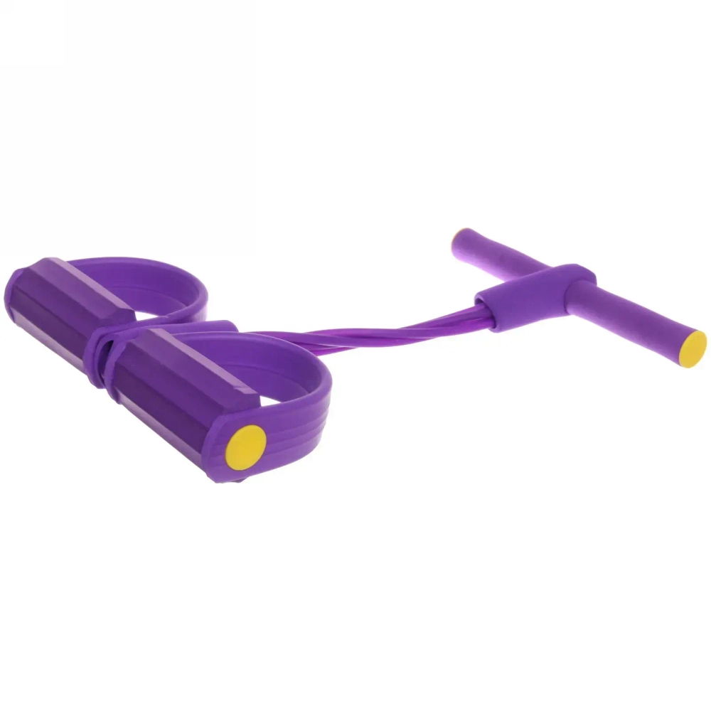 Эспандер универсальный с упорами для ног «Fitness» 45*25 см (нагрузка 18 кг), фиолетовый