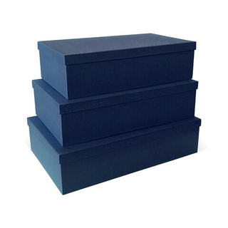 Коробка Прямоугольник 40*25*10см Синий лен