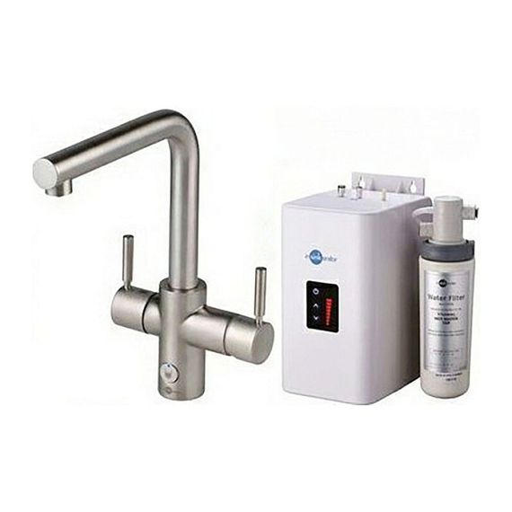 Смеситель InSinkErator L матовый никель + бак с фильтром и кипячением