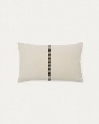 Ardit Чехол для подушки из льна и хлопка бежевого цвета с черной полосой 30 x 50