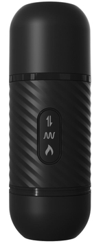 Черный вибромассажер с функцией поступательных движений Ass Thruster (Цвет: черный)