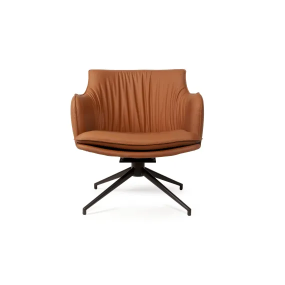 Лаунж кресло Sofia, экокожа терракот