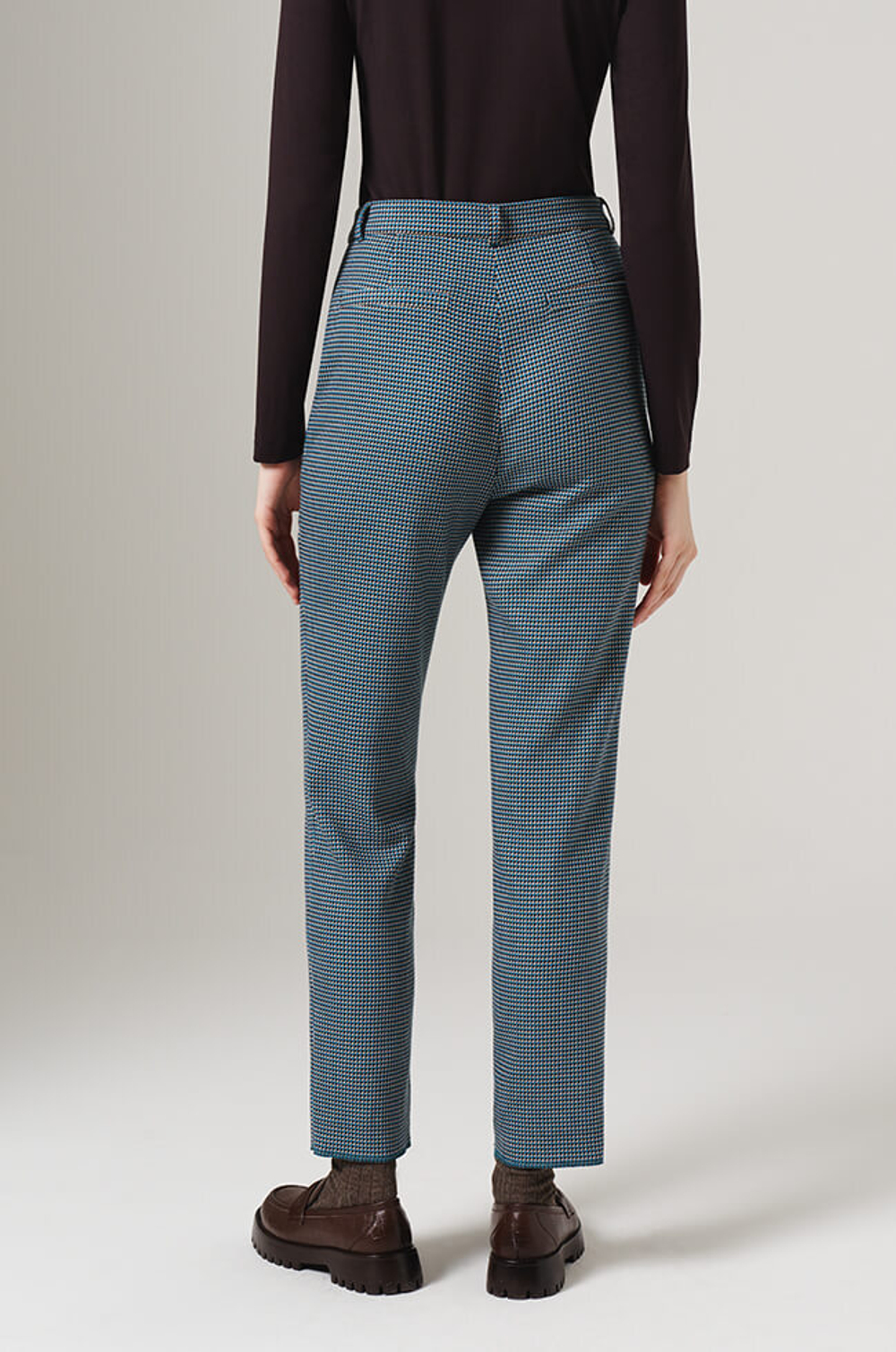 31101 Брюки женские (бирюзово-коричневый)