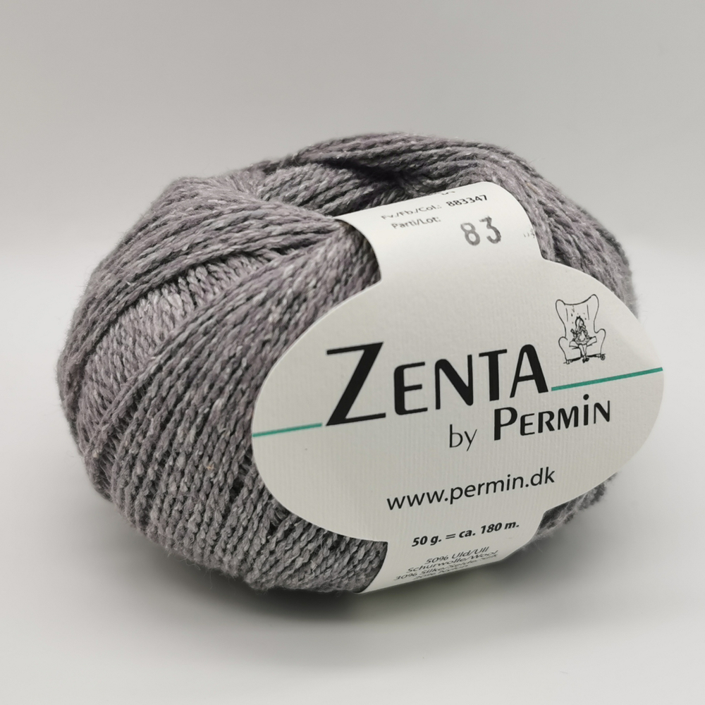 Пряжа для вязания Zenta 883347, 50% шерсть, 30% шелк, 20% нейлон (50г 180м Дания)