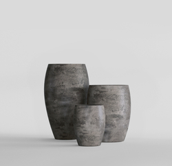 Кашпо, коллекция Concrete, форма OVAL