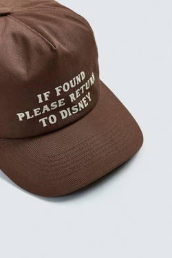 ZARA HARRY LAMBERT X DISNEY КЕПКА С ТЕКСТОМ, КОРИЧНЕВЫЙ