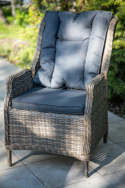 Регулируемое кресло из искусственного ротанга /алюминиевый каркас ВЕРОНА Коричневое