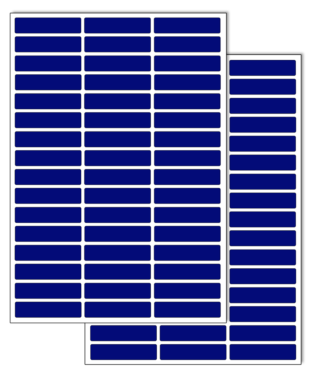 Темно-синие виниловые наклейки для маркировки Policomprint М13, 42х10 мм. 96 шт.