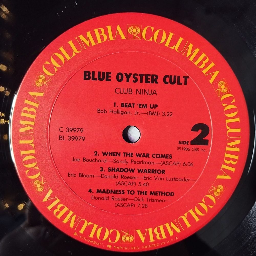 Винтажная виниловая пластинка LP Blue Oyster Cult Club Ninja (USA 1986)