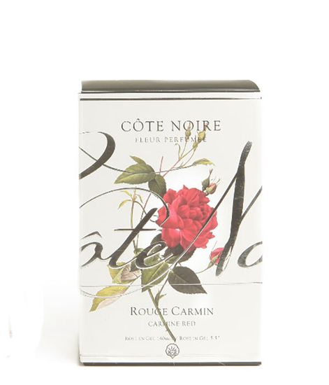 Красная роза ароматизированная в прозрачной вазе, Cote Noire