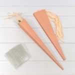 Коробка Ваза для цветов 6х6х60 см "Для одной розы" (Бежевый)