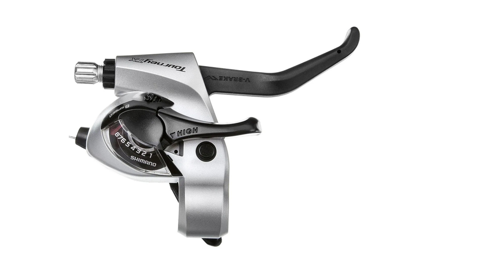 Шифтер/Тормозная ручка Shimano, TX800, правый, 8 скоростей, трос 2050, серебристый