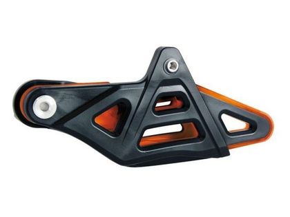 Ловушка цепи для KTM SX85 15-20, EXC-EXCF 125-500 14-20 черно-оранжевая RTech R-CRUKTMNRAR14