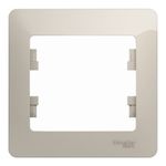Schneider Electric Glossa Молочный Рамка 1-местная IP20 скрытая установка GSL000901