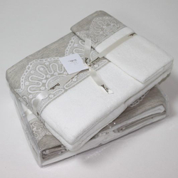 Набор полотенец 3 шт Devilla Lille махра белый