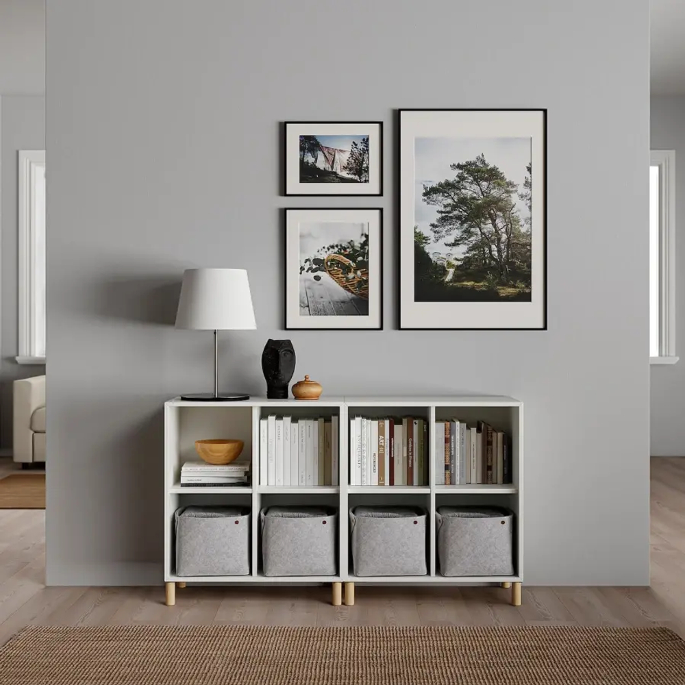 Комбинация для хранения - EKET IKEA/ЭКЕТ ИКЕА, 140x35x80 ,белый