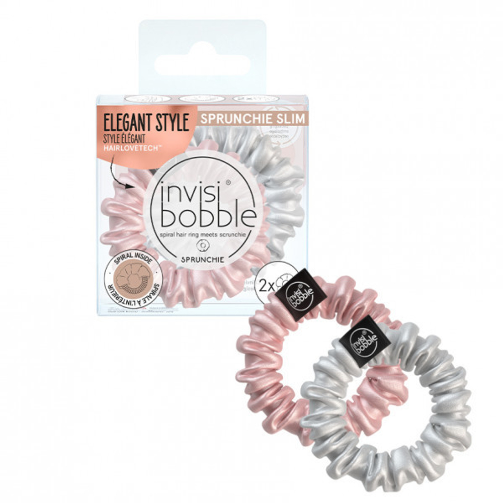 Резинка-браслет для волос invisibobble SPRUNCHIE SLIM Bella Chrome