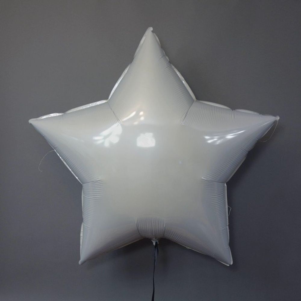 32" Шар-фигура Звезда Белый 82 см  (БГ-70)