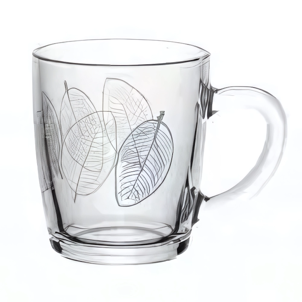 Кружка стеклянная 340мл «Ливс» (рис.41548) 55531SLBD69