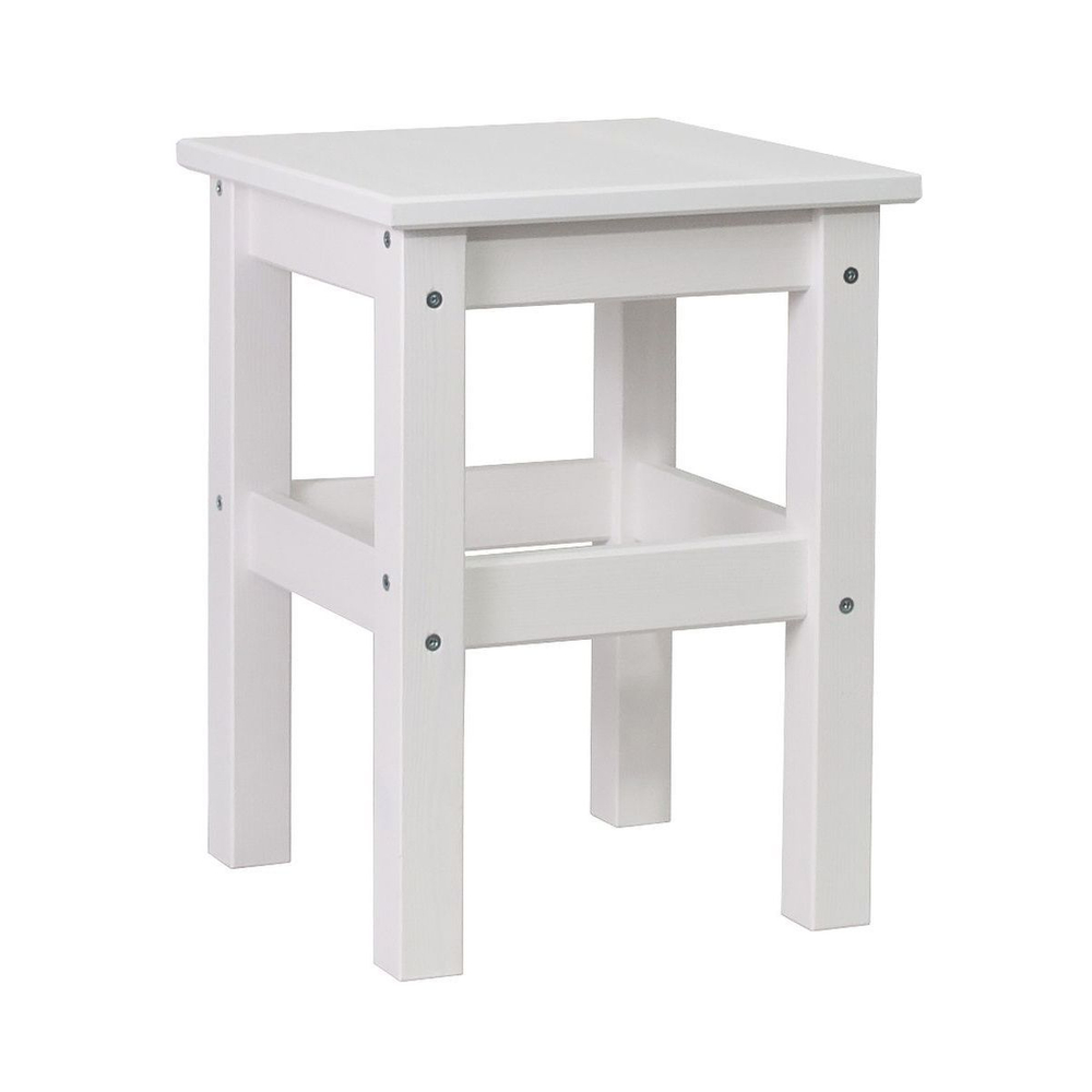 Табурет для кухни, 33х33х45, Одвар, деревянный, для кухни, сосна, белый IKEA